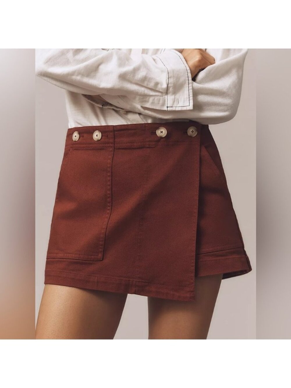 Anthropologie Size 27 The Kit High-Rise Utility Skort by Pilcro NWT $118